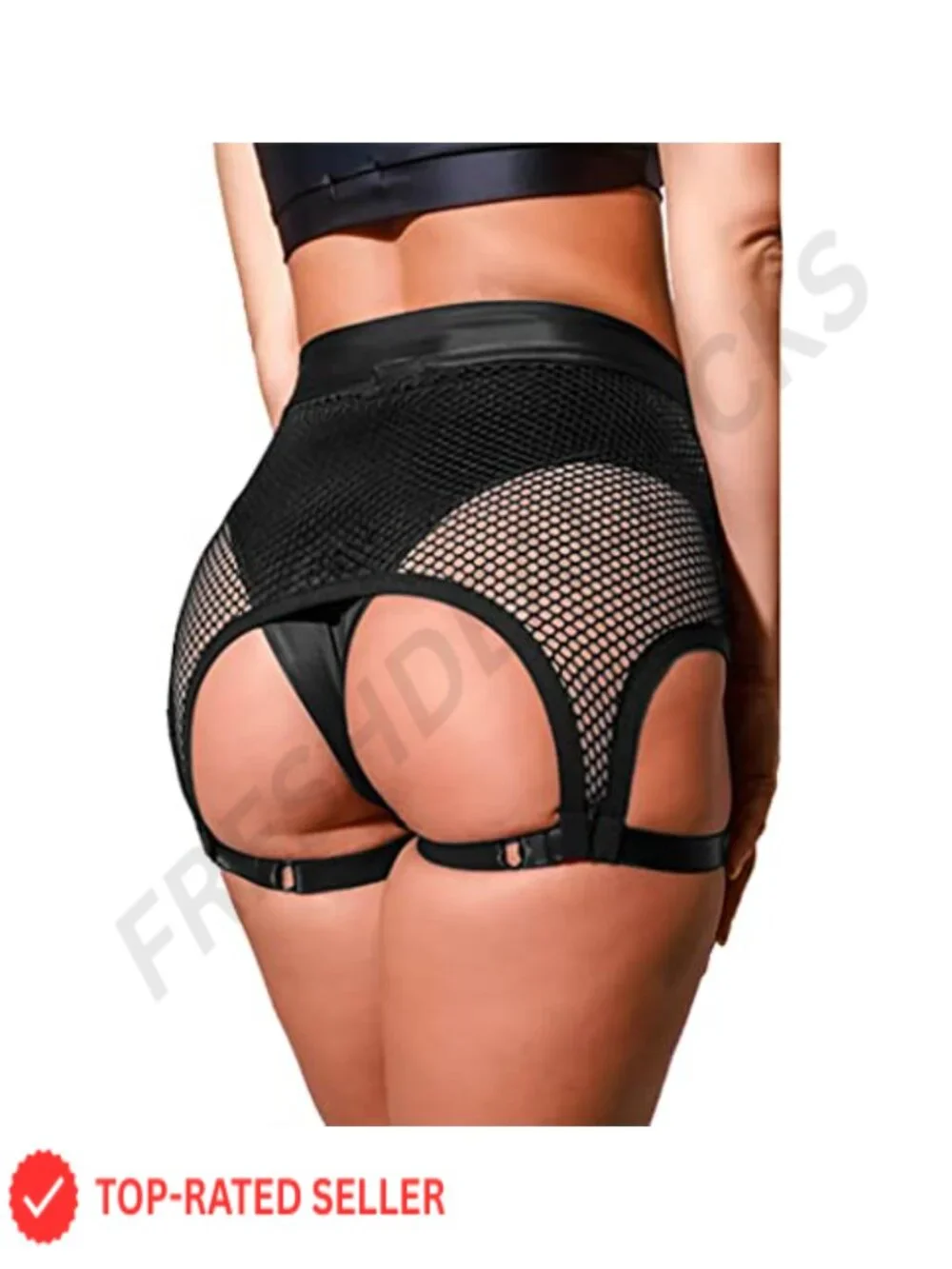 High Waisted Booty Shorts with Garter Straps for Dance & Festival